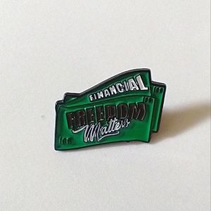 🧁 3/$30 Financial Freedom Matters Enamel Pin NEW